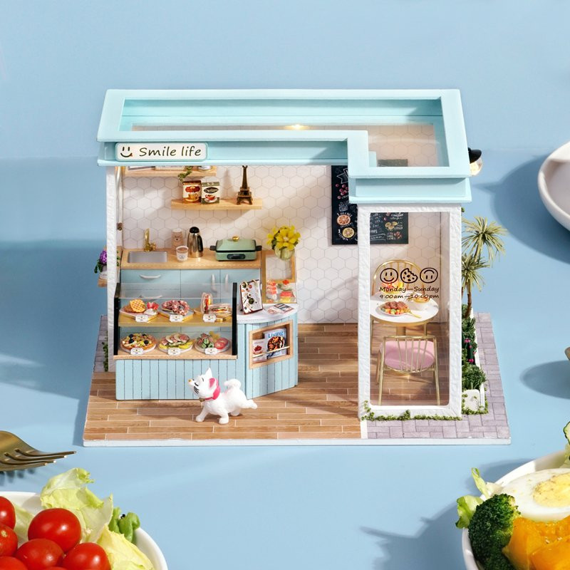 CUTE ROOM SHOP SERIES SMILE EATERY DIY MINIATURE HOUSE KIT - Image 2