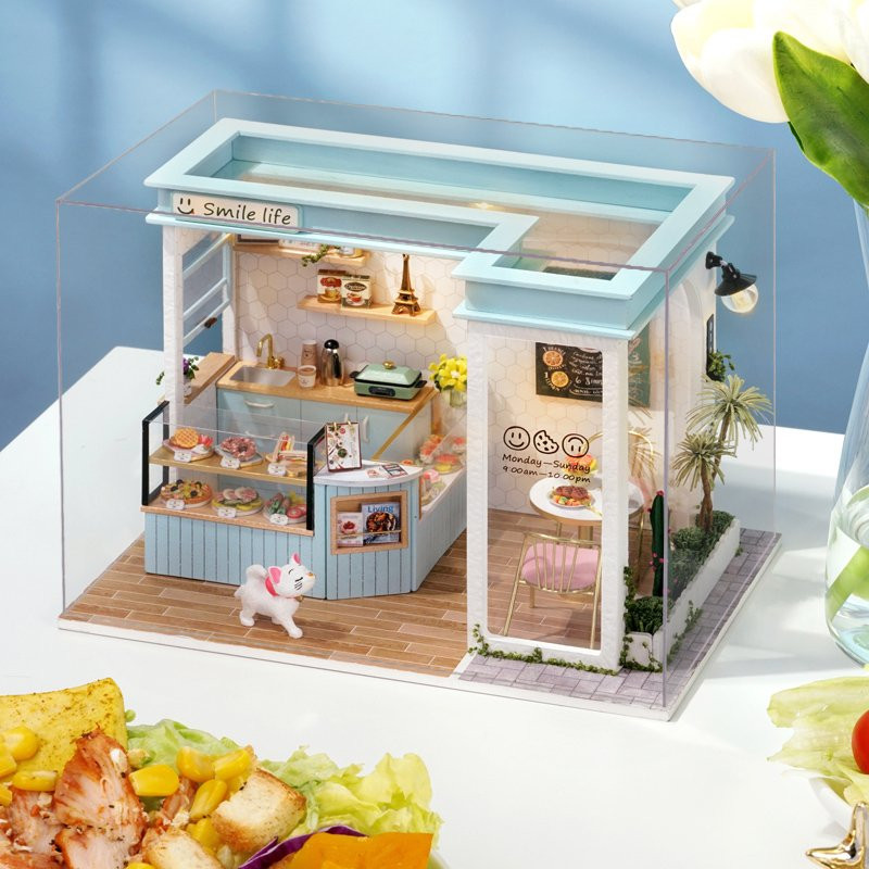 CUTE ROOM SHOP SERIES SMILE EATERY DIY MINIATURE HOUSE KIT - Image 3