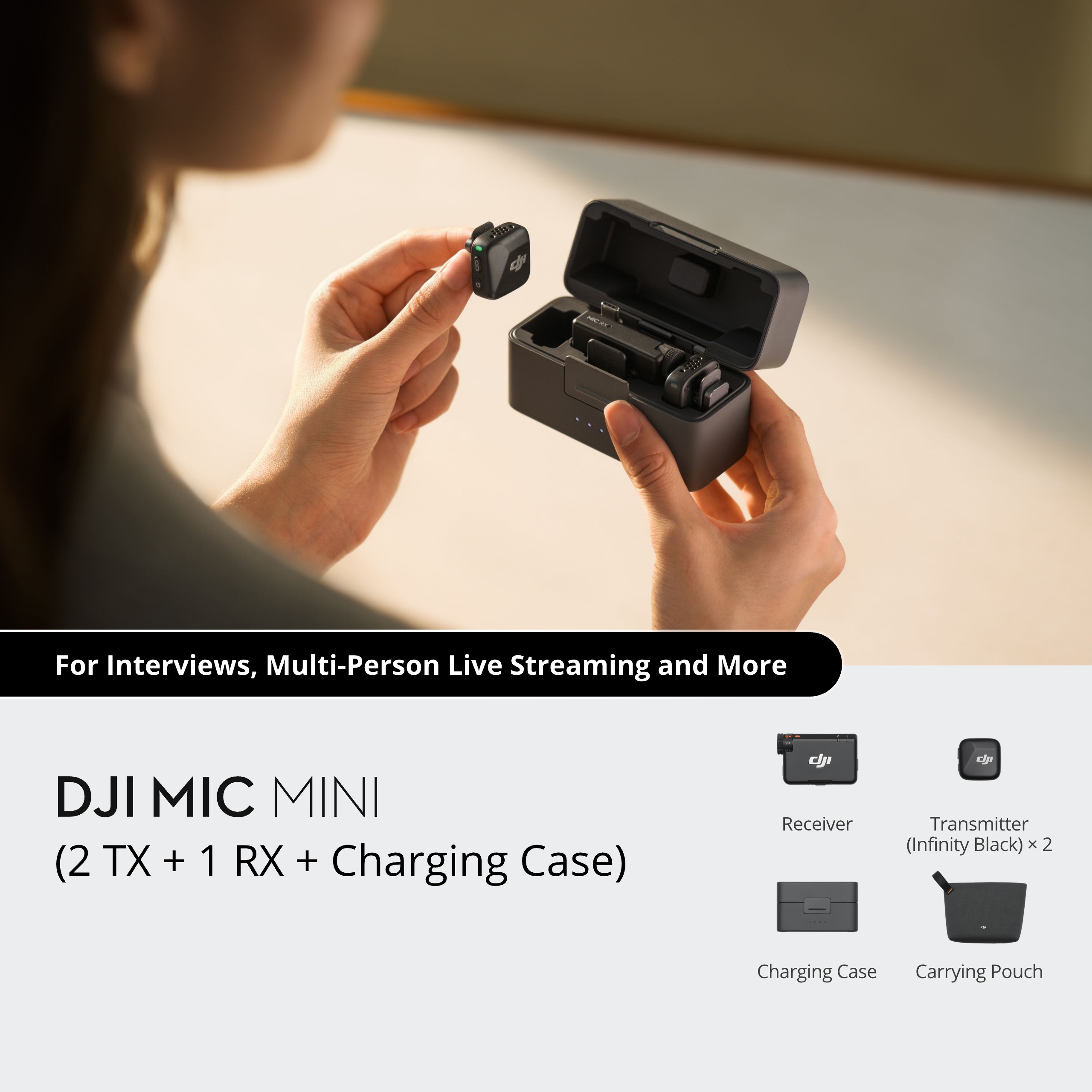 DJI MIC MINI (2 TX + 1 RX + CHARGING CASE) - Image 2