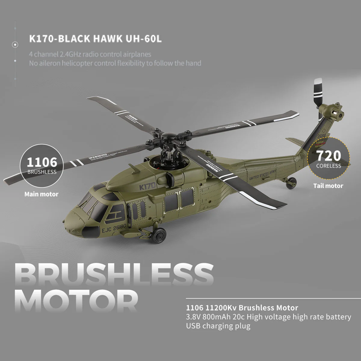 WLTOYS K170 UH-60L BLACK HAWK - Image 15