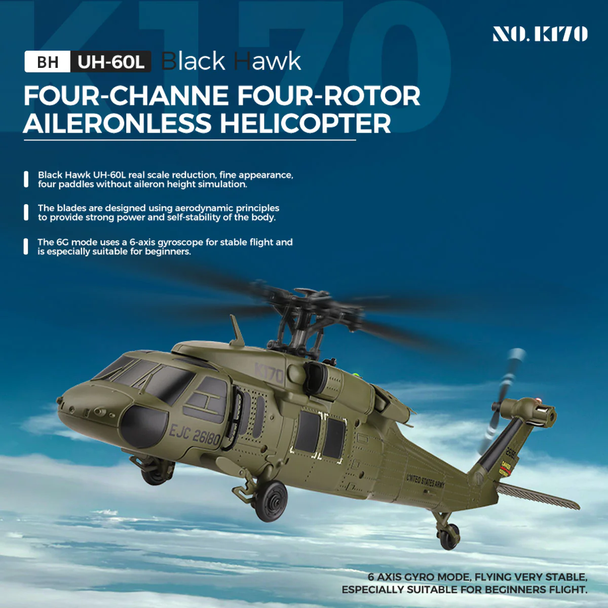 WLTOYS K170 UH-60L BLACK HAWK - Image 16