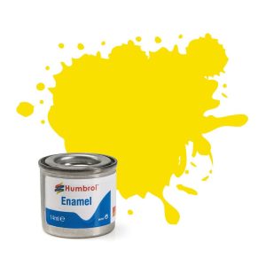 HUMBROL ENAMEL PAINT: 99 - LEMON - MATT - (14ML)