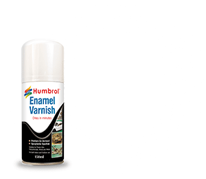 HUMBROL ENAMEL VARNISH SPRAY: 135 - SATIN - (150ML)