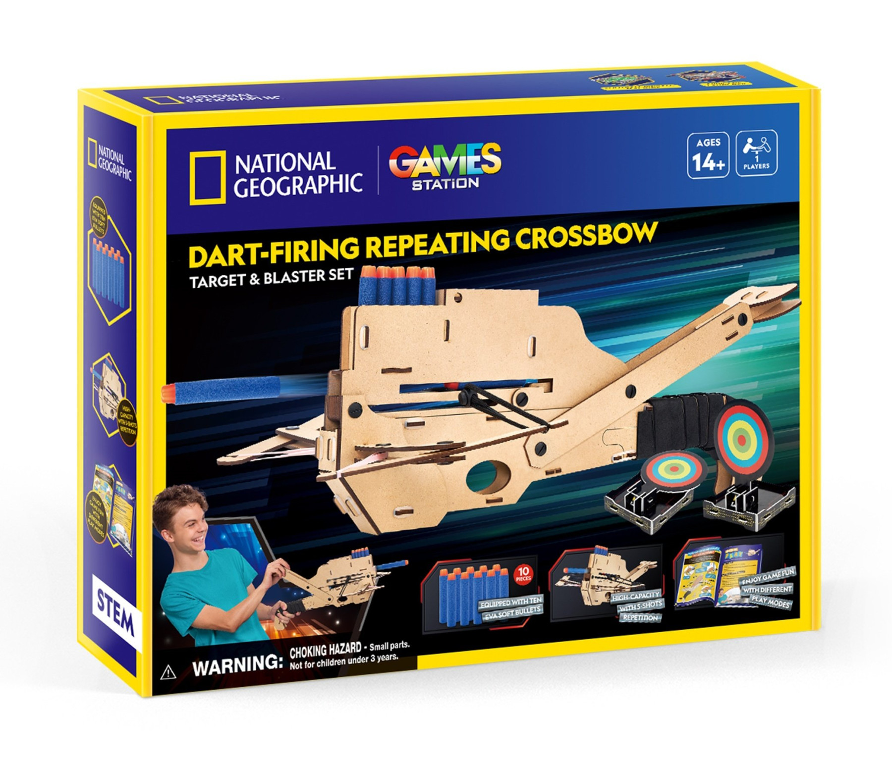 CUBICFUN NATIONAL GEOGRAPHIC GAMES STATION DART-FIRING REPEATING CROSSBOW - Image 4