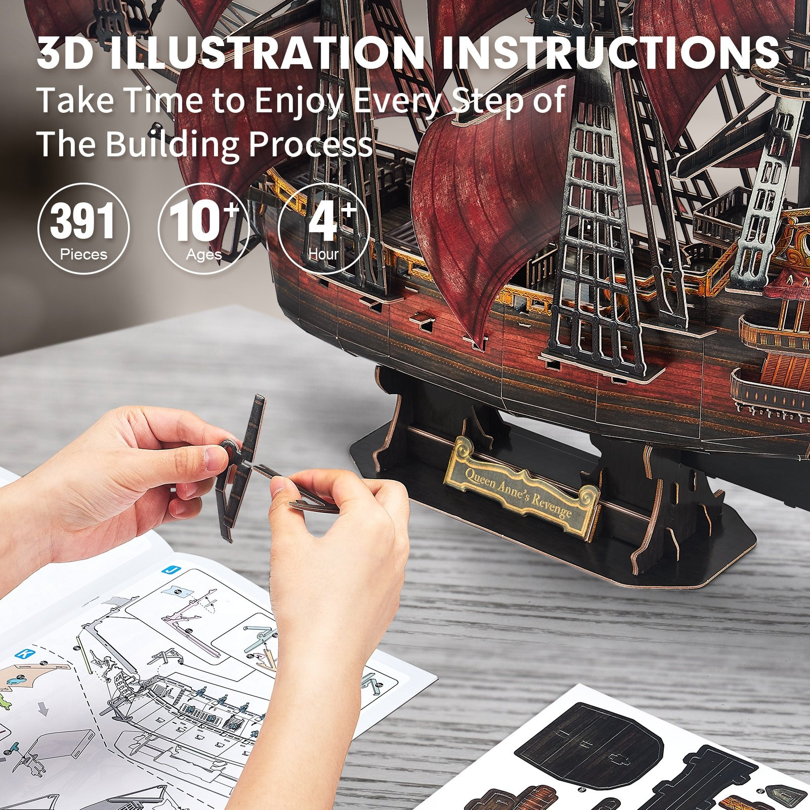 CUBICFUN QUEEN ANNE'S REVENGE ANNIVERSARY EDITION (391PCS) - Image 5