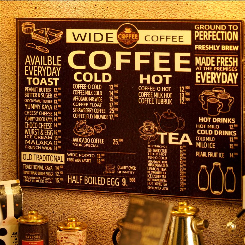 CUTE ROOM MY LITTLE SCENE SERIES LEISURELY COFFEE SHOP DIY MINIATURE KIT - Image 2