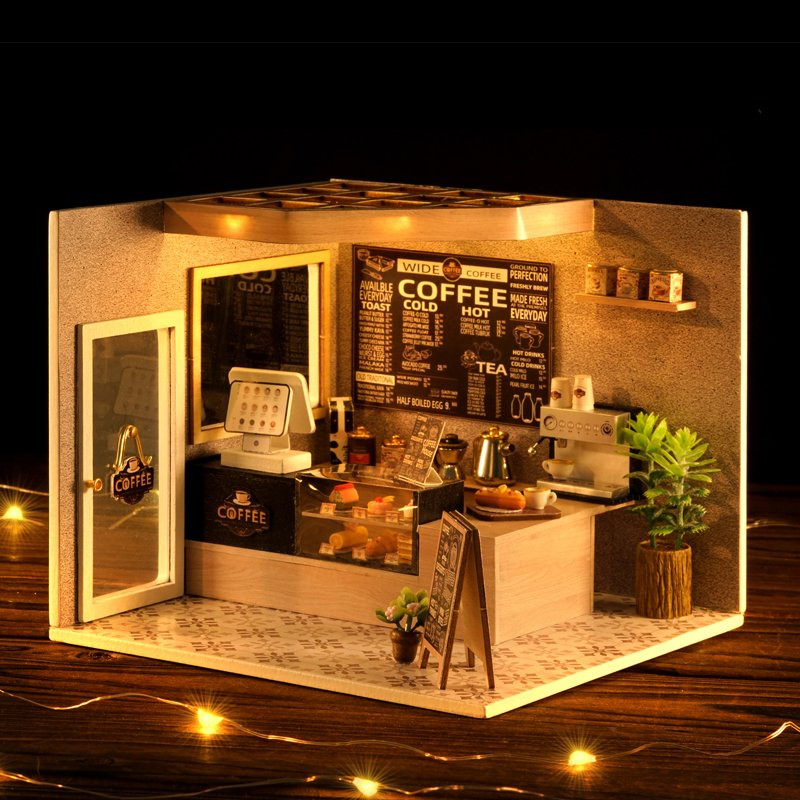 CUTE ROOM MY LITTLE SCENE SERIES LEISURELY COFFEE SHOP DIY MINIATURE KIT - Image 3