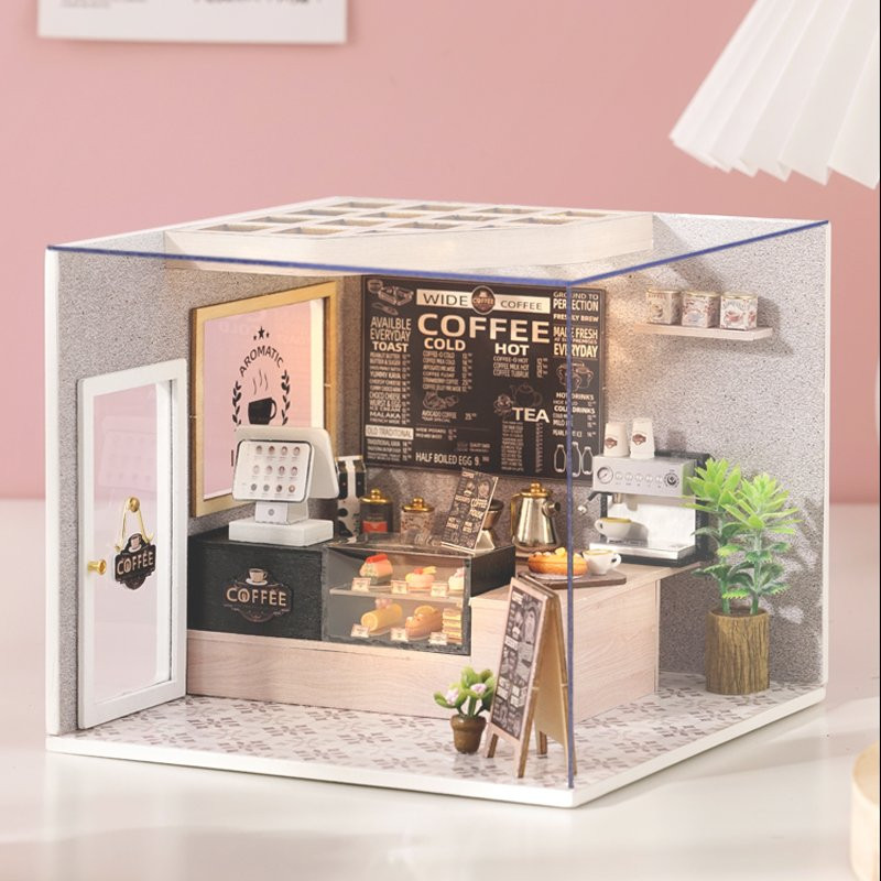 CUTE ROOM MY LITTLE SCENE SERIES LEISURELY COFFEE SHOP DIY MINIATURE KIT - Image 4