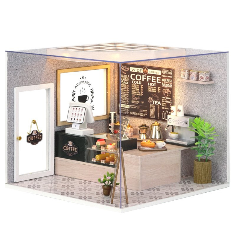 CUTE ROOM MY LITTLE SCENE SERIES LEISURELY COFFEE SHOP DIY MINIATURE KIT - Image 5
