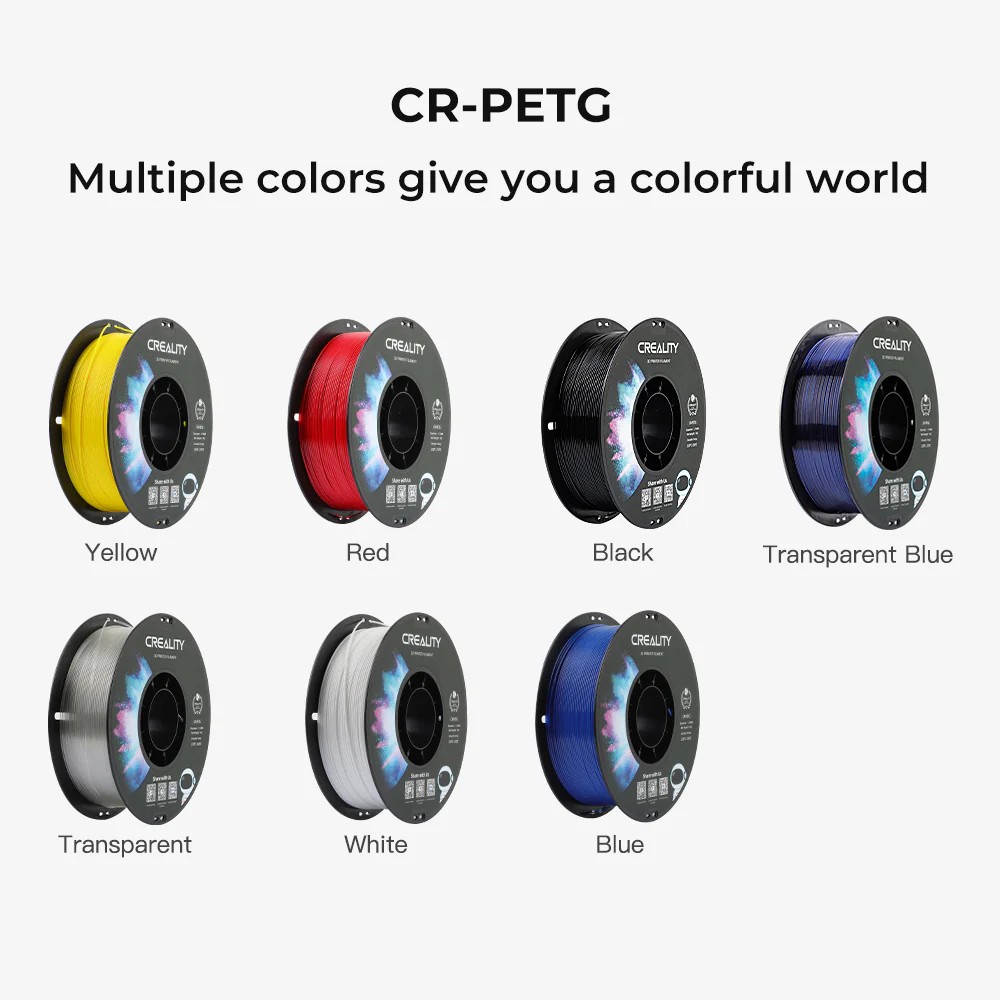 CREALITY CR-PETG 1.75MM 3D PRINTING MATERIAL 1KG TRANSPARENT - Image 3