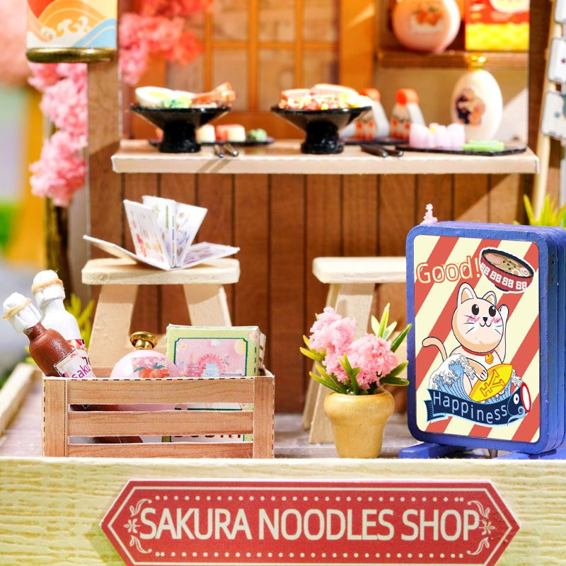 CUTE ROOM SAKURA NOODLES SHOP DIY MINIATURE KIT - Image 4