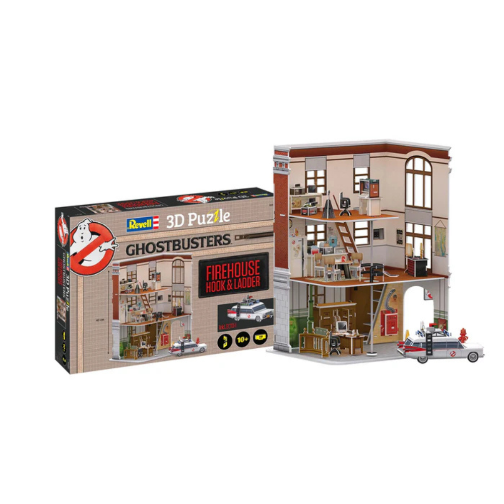 REVELL GHOSTBUSTERS FIREHOUSE HOO & LADDER (INCL. ECTO-1)