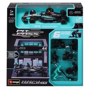BBURAGO 1/43 MERCEDES-AMG F1 W15 2024 PIT PASS #44 L. Hamilton