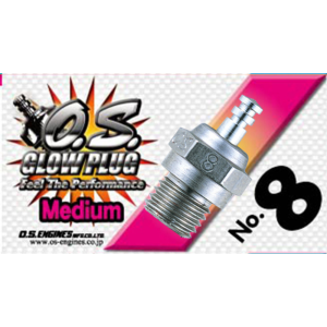 O.S. NO. 8 MEDIUM STANDARD GLOW PLUG