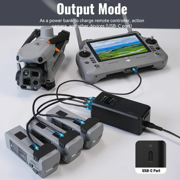 LKTOP 200W SMART THREE-WAY CHARGER FOR DJI MATRICE 4T/4E - Image 7