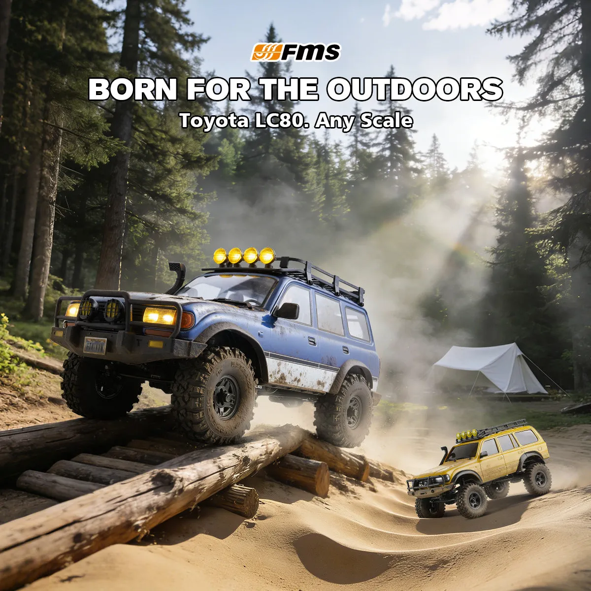 FMS 1/10 FCX10 PRO BRUSHLESS TOYOTA LAND CRUISER LC80 RS V2 ARTR - Image 3